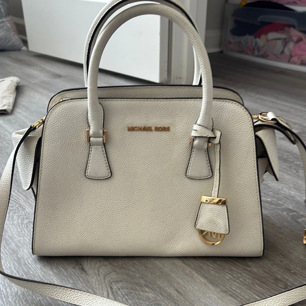 Michael Kors Cream Satchel Bag - Picture 1 of 5